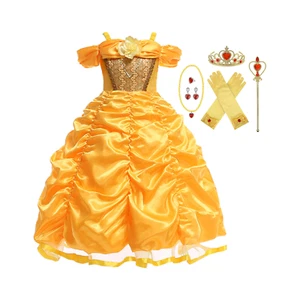 Disney-Inspired Princess Belle Beauty and the Beast Dress +Accessories - Picture 1 of 10