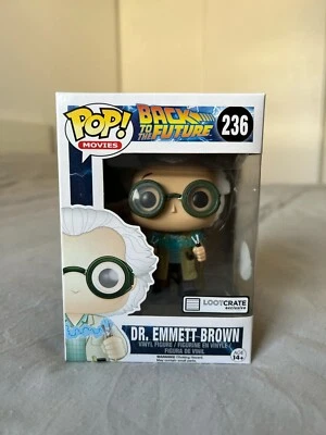 Funko Pop 236 Dr. Emmett Brown Back to the future lootcrate exclusive - Photo 1/4