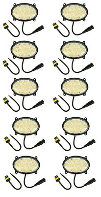 10x LED Arbeitsscheinwerfer oval 39 Watt 3700 Lumen Abstrahlwinkel: 90 Grad - Bild 1 von 4