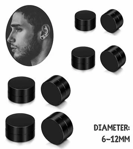 Herren Punk Edelstahl magnetisch nicht durchdringender Clip gefälschter Betrüger Ohrstecker - Bild 1 von 6