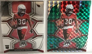 2022 Keaontay Ingram Mosaic RC GREEN MOSAIC Prizm #355 & Base. Arizona Rookie RB - Bild 1 von 7