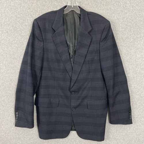 Blazer uomo Christian Dior 42 R blu Glen plaid monopetto lana cappotto sportivo