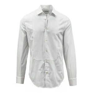 M&S Jaeger Tailored Fit Pure Cotton Bib Front Dress Shirt - Picture 1 of 5