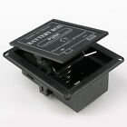 Black 9 volt battery box compartment flat mounted BT1, 2, 3, 4, 5, 6, 7, 8
