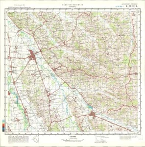 Mapa topográfico militar soviético ruso - PLAISANCE (Francia, Gers), 1:50K, 1990 - Imagen 1 de 7
