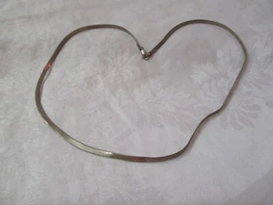 Vintage Italy 925 Sterling flat braided chain Necklace (H) - Picture 1 of 4