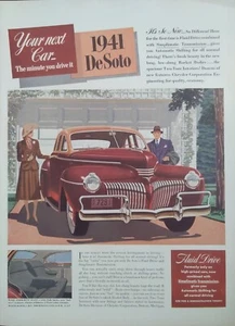 1941 vintage De Soto automobile print ad, World War II era - Picture 1 of 1
