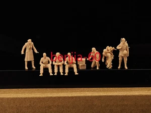 1:72/48 3D Printed Resin Figure WW2 German Combat Command Communication 7soldier - Picture 1 of 5