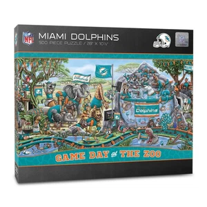 YouTheFan NFL Miami Dolphins Game Day at The Zoo 500pc Puzzle - Picture 1 of 4