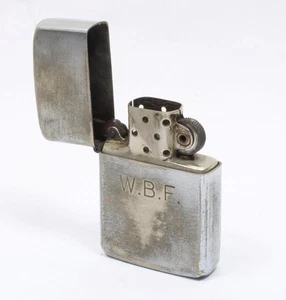 Encendedor Zippo vintage 1947 cromado níquel plata FUNDA ALTA 14 agujeros inserción - Imagen 1 de 7