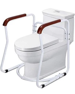 Toilet Safety Frame Toilet Rails Stand Alone Toilet Safety Handrails with Heavy - Picture 1 of 8