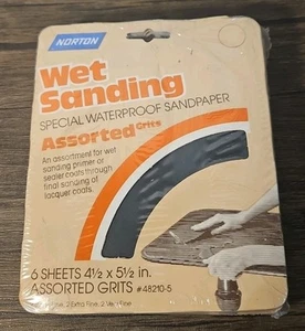 Vintage Norton Wet Sanding Paper Special Waterproof Sandpaper Assorted Grits 60 - Picture 1 of 4