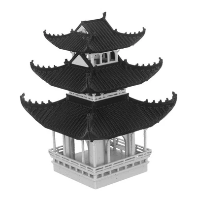  Miniature Pavilion Statues: Traditional Chinese Pagoda Sculpture for Aquarium - Image 1 of 4