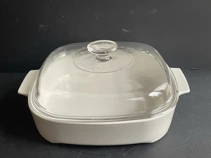 Vintage Corning Ware MW-A-10 w/Pyrex Lid Microwave Browning Dish - Bild 1 von 5