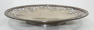 Large Vintage  12-1/2" Footed Sterling Silver Pierced Platter 770 gr. - Picture 1 of 12