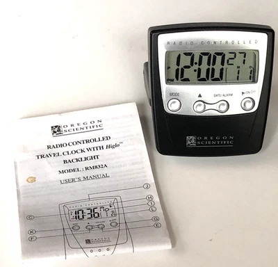 Oregon Scientific Atomic Alarm Clock Compact Travel Model RM832A - NEW Old Stock - Image 1 of 4