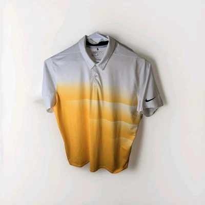 Nike Golf Calce Estándar Para Hombre Talla XL Blanco/Naranja Láser Dri-Fit Polo Elástico Foto 1 de 4