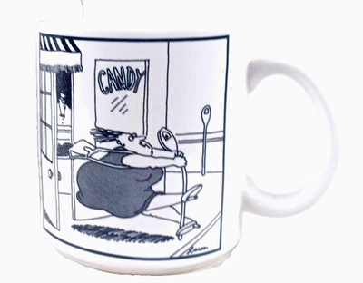 Vintage 1982 Coffee Mug Cup The Far Side Gary Larson OZ Humor Comic - Image 1 of 4