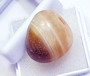 Unbehandelter natürlicher Achat Cabochon lose Edelstein 33,70 ct mit gratis Geschenk - Bild 1 von 7