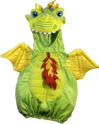 Lindo disfraz de peluche de dragón de fuego negro de la FAO 24 meses para niños pequeños Halloween Foto 1 de 4