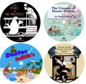 Lot de 4 livres audio pour enfants Doctor Dolittle Hugh Lofting en 4 CD audio MP3 