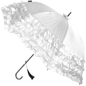 Paraguas Boutique Triple Volantes de Soake - Blanco - Imagen 1 de 5