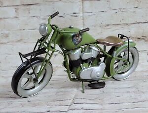 Antique  Motorcycle Tin Toy Iron Metal Model Figure Handmade SALE
