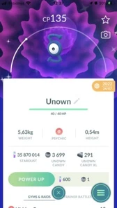 Shiny Unown S - Afbeelding 1 van 1