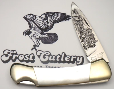 Cuchillo vintage FROST CUBERTY ACERO QUIRÚRGICO JAPÓN Lockback - asas de perlas Foto 1 de 4