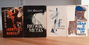 Vintage Lithuania Books Lot of 4 Soviet Era 1950's 60s Jaunystes Marsas - Picture 1 of 10
