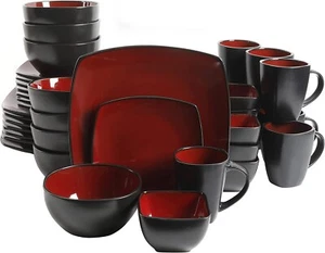 Gibson Soho Lounge Square 40-teiliges Geschirr-Set - rot - Bild 1 von 5
