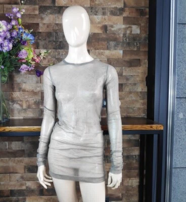 Dolce & Gabbana Original Longline Top in Gray-Silver Mesh Perfect Condition 40IT - Image 1 of 4