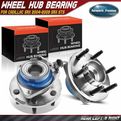 2 Rear Left&Right Wheel Hub Bearing Assembly for Cadillac SRX 2004-2009 SRX STS Foto 1 de 4