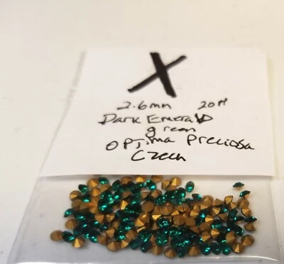 Vtg Crystal 2.5mm Glass Czech Rhinestone Pointed Back Jewelry Craft Repair  2005 - Image 1 of 2