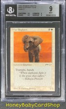 MTG Arabian Nights 1993 War Elephant (Dark) BGS 9.0Q++ (Quad++) Mint Old School