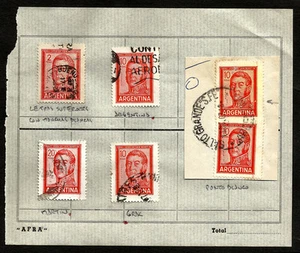 ARGENTINA 6 stamps w/error described - Picture 1 of 1
