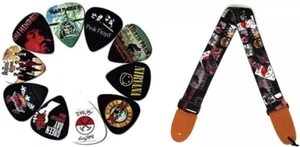 Rock Band Guitar Picks + Rock Band Polyster Straps - Picture 1 of 2