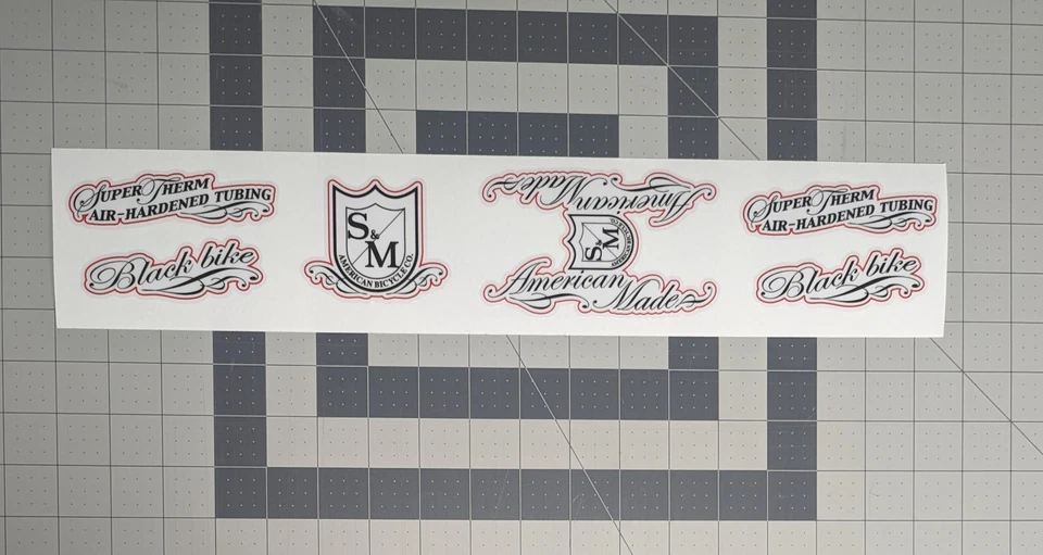Juego de calcomanías S&M Bikes negras para bicicleta bmx Foto 1 de 1