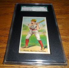 1887 N284 Buchner Gold Coin BASEBALL CARD George Rooks  SGC 60 EX 5
