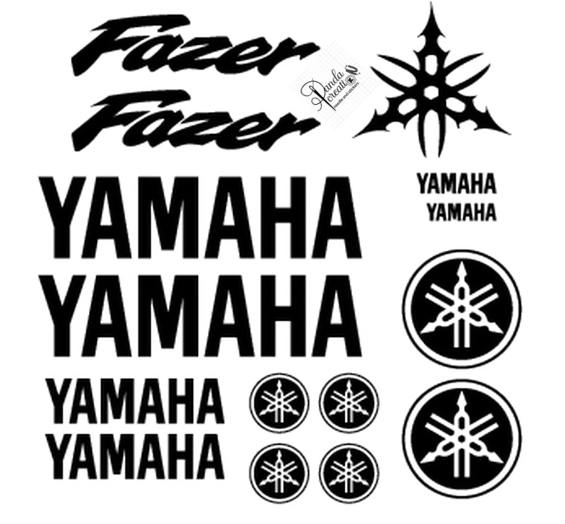 Kit 15 peças adesivo adesivo Yamaha Fazer adesivo vinil permanente moto decalque - Imagem 1 de 1
