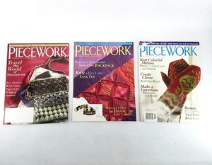 Piecework Magazine Lot Of 3 Needlework Fiber Art 2004, 2005, 2007, Knitting - Picture 1 of 12