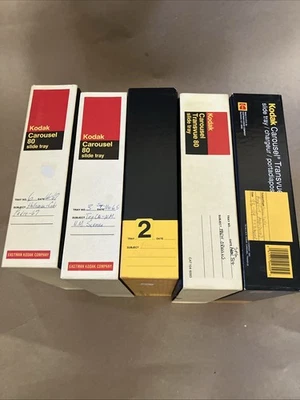 Lote de 5 Proyectores Carrusel Kodak Vintage 80 Diapositivas con Diapositivas.  (b4) Foto 1 de 4