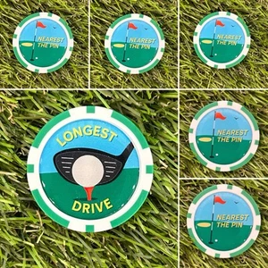 5 X Nearest the Pin and 1 X Longest Drive - Winner Golf Poker Chips Marker - Picture 1 of 4