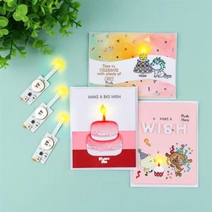 Blow-Out LED Candle Light for DIY Scrapbooking Light-Up Birthday Card Making - Picture 1 of 12