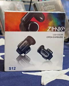 ZIHNIC S12 LCD Color True Wireless Open Ear Earbuds Bluetooth SEALED BOX - Picture 1 of 2