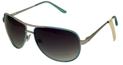 Lente de aviador de metal azul plateado Lucky Brand para hombre, degradado de humo D903 Foto 1 de 4