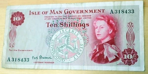 1961 Isle of Man 10 Shillings P 24 - Picture 1 of 2