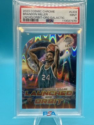 2023 Cosmic Chrome Brandon Miller Lunched Into Orbit /25 PSA 9 - Image 1 of 2