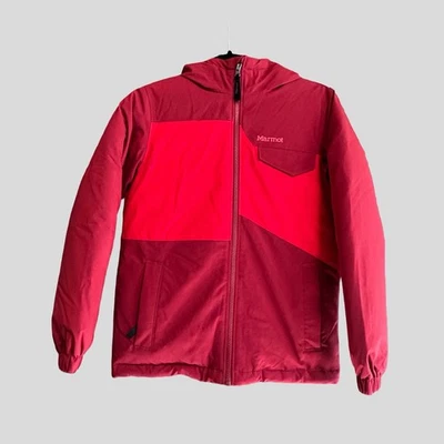 Chaqueta de esquí de plumón MARMOT para niños Rochester roja ladrillo talla grande Foto 1 de 4