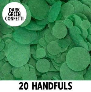 Biodegradable Wedding Confetti | DARK GREEN | Circle Tissue Paper | 20g Bag - Picture 1 of 4